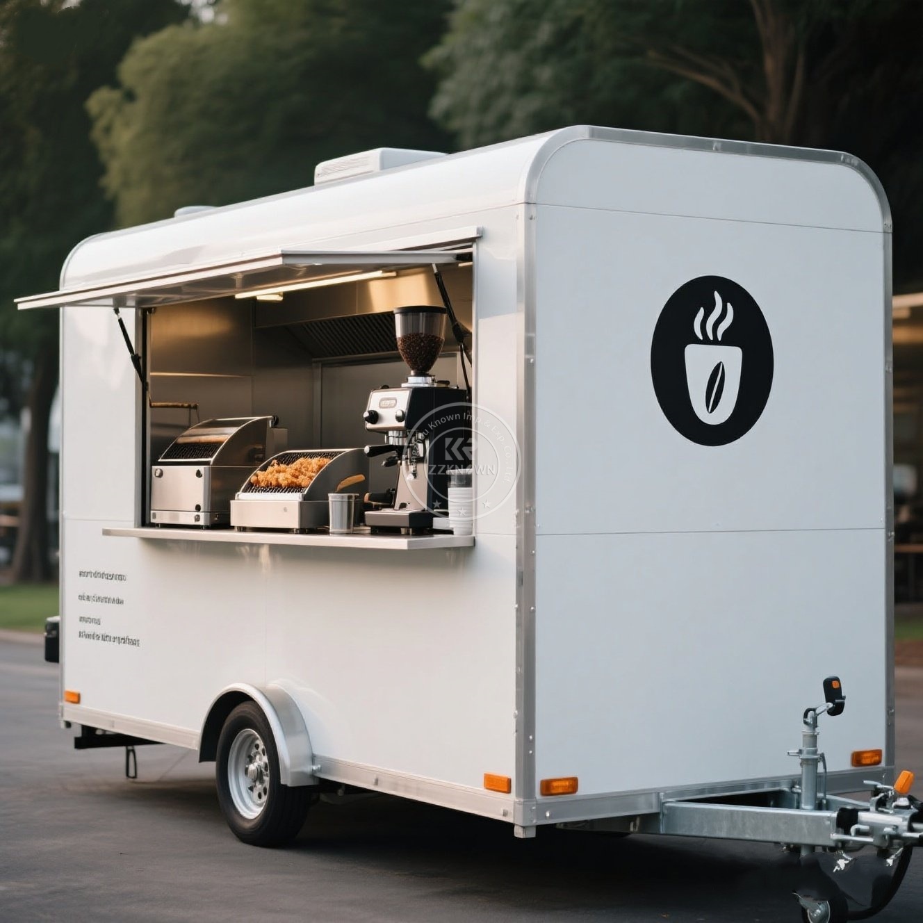Coffee Van Equipment - Grande van à café personnalisée, remorques