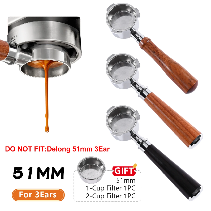 Hero Coffee Equipment - Porte-filtre à café sans fond, 51mm,